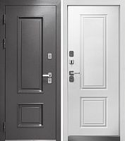 Люксор Termo 2 МДФ Букле антрацит - Эмалит белый, с терморазрывом